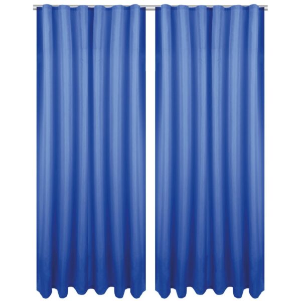 Bestlivings 2er Set Dekoschal Ellen Universalband Inkl. Raffhalter 140 cm x 175 cm Blau