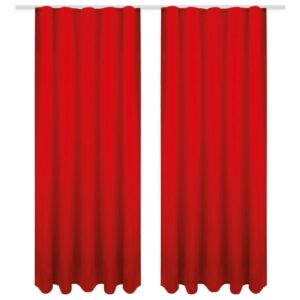 Bestgoodies Dekoschal Ellen Universalband Blickdicht 2er Pack 140 cm x 145 cm Rot