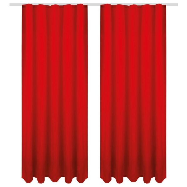 Bestgoodies Dekoschal Ellen Universalband Blickdicht 2er Pack 140 cm x 145 cm Rot