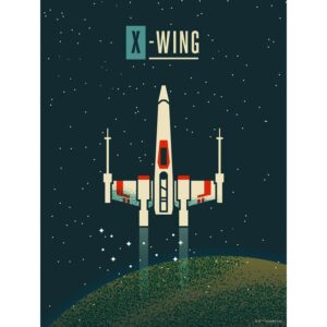 Disney Poster Star Wars X-Wing Dunkelblau 30 cm x 40 cm 612858