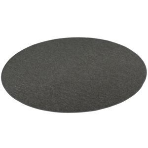 Snapstyle Bentzon Natur Flachgewebe Teppich Anthrazit 100cm Rund