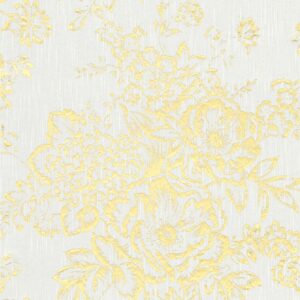 Tadessi Tapete Blumen Florentin M1 No 2163 Vliestapete Gold Weiß Floral Abstrakt