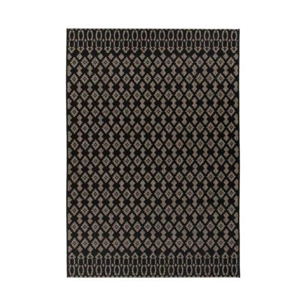 MeGusta Outdoorteppich Modern Anthrazit Schwarz Flachflorteppich 200 x 290 cm