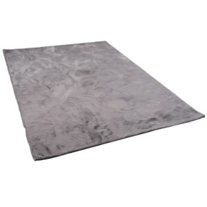 Pergamon Luxus Super Soft Fellteppich Plush Grau 160x230cm